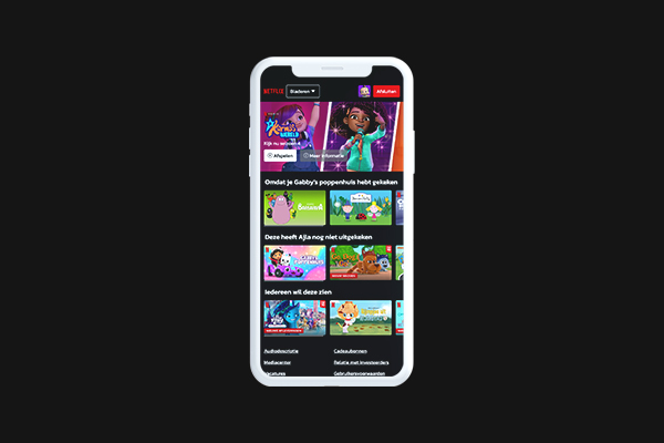 Netflix website nagebouwd Front-end Development